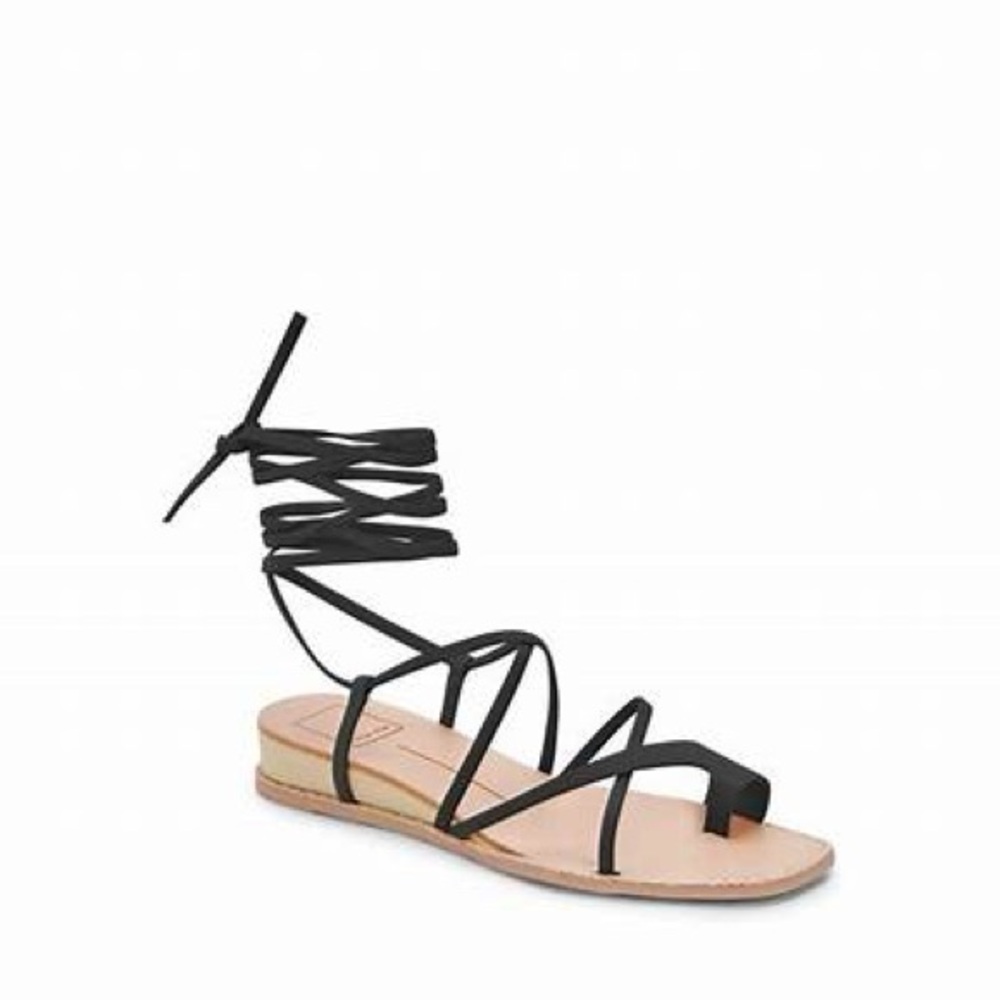 Dolce Vita Patli Gladiator Sandals with Wrap-Around Straps in Black
